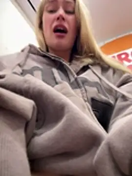 Blonde_exe - finger pussy NO MERCY among ppl at BK