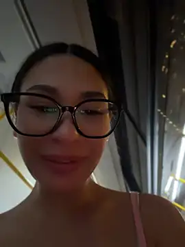 Aria51 - play with naked boobs near people bus