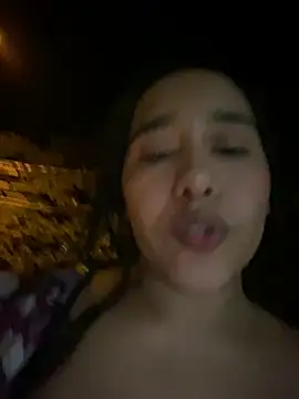 Mis-violetha - a lone girl, naked in public + sucking