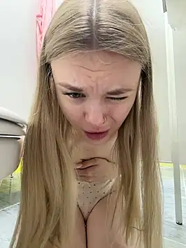 -MiaKitty - Play naked pussy w panties on knees/ WC