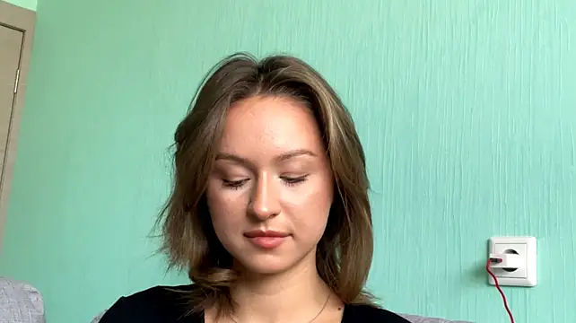 LindaPlavnik - Touching your chest close to the camera