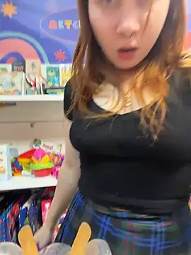 SlavicCandy - Flash boobies in public toy store