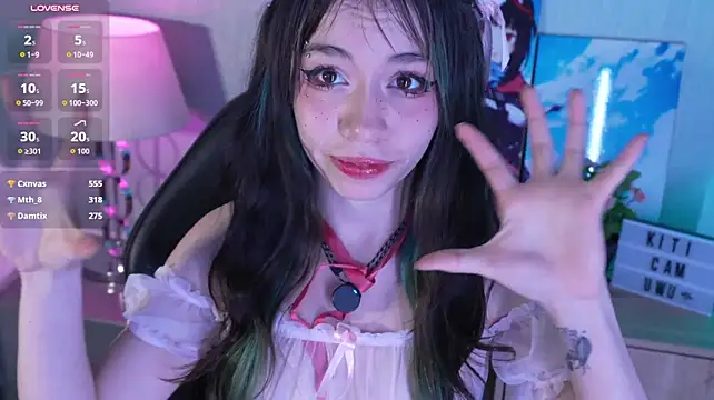 Kitticam - Pinch nipples + saliva + slap x 4 🍒