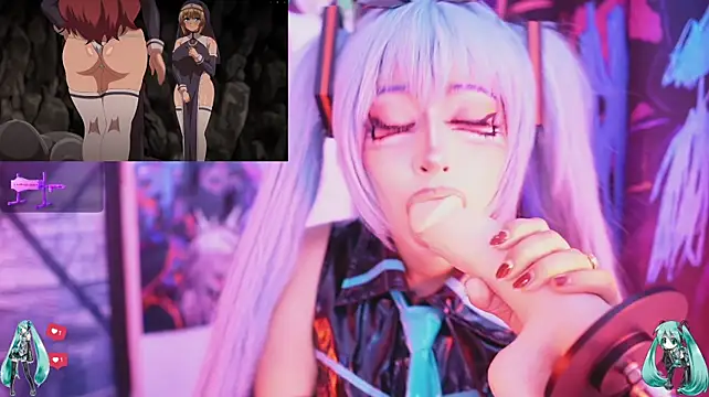 Soffy_garcia - spit+ahegao on Miku's tits 😻