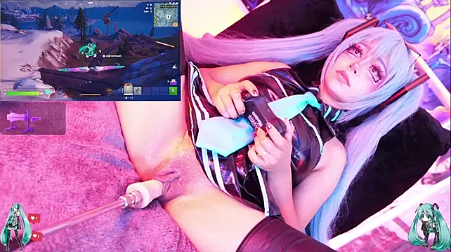Soffy_garcia - deep Throat on Miku's with dildo 🥵