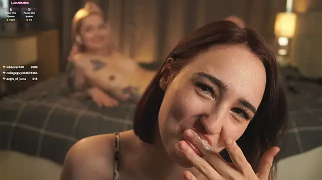 MandaReh - Lana's boobs in oil and 2 girls spank it