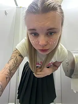 -MiaKitty - Lift my skirt + spank ass in men's WC