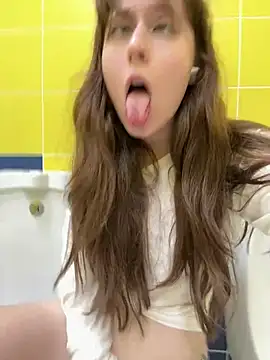FroggyAnna - go to URINALS! TWO FINGERS IN TINY PUSSY