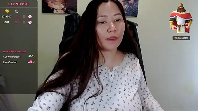 LisaAsianFlower - caresing bare boobs