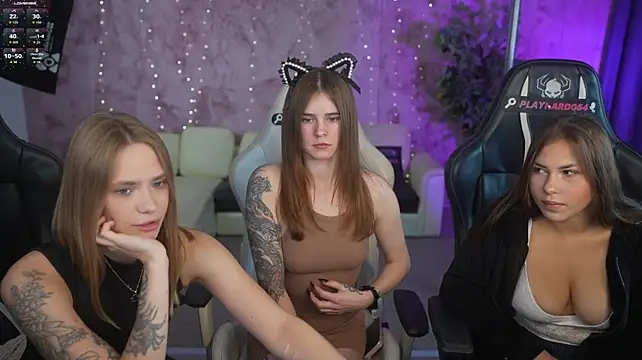 Angy_Netal - lesbian touching Natasha and Lexi