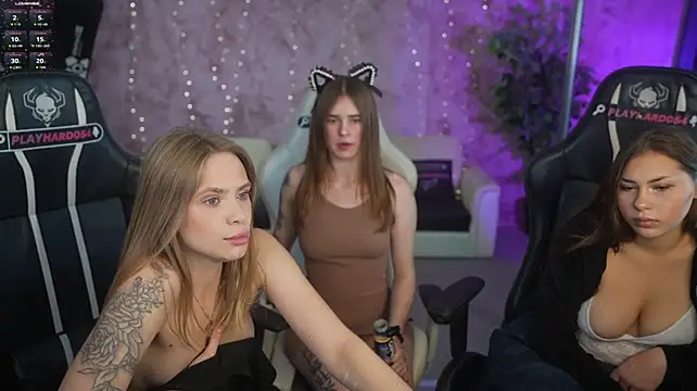 Angy_Netal - lesbian touching Natasha and Lexi