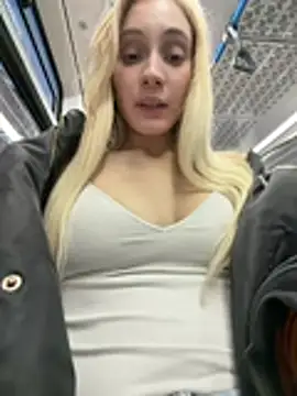 Pink_Kiss - Massage tits under top+Ahegao in tram 🚋