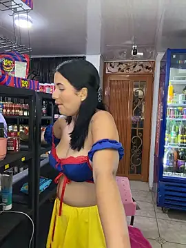 Celeste_rousse01 - topless in the store