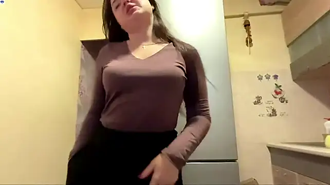 Meowdina - take off my top and knead my tender tits