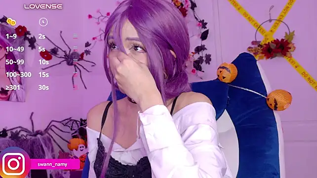 Swannamy - Fingers my pussy and slurp my juices