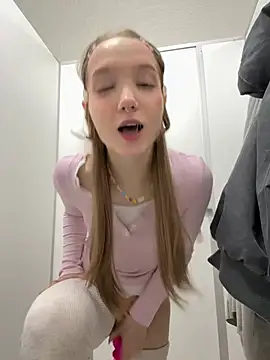 Bambi_lu - bend on door NO PANTIES! show both holes