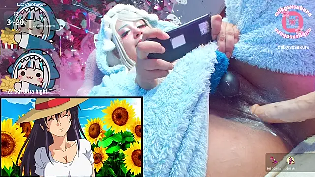 MilkyXSakura - Nipple clamps + 20 spanks in boobs 🦈