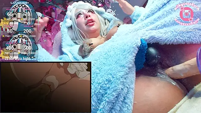 MilkyXSakura - Nipple clamps + 20 spanks in boobs 🦈