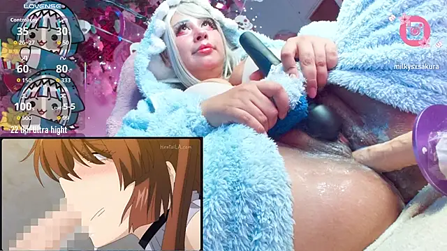 MilkyXSakura - Ctr 6 min machine + boobs out 🦈