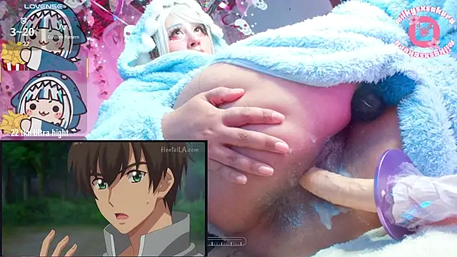 MilkyXSakura - Ctr 6 min machine + boobs out 🦈