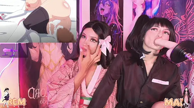 Mai-- - kiss with lots of spit, tongue🥵🥵