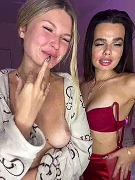 AngelMiaM - BJ 2 dildos in pussys naked