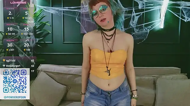 Powderofgun - Massage boobs + eyes contact