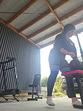 PinkTheHawk - Ride & squirt on gym equipment