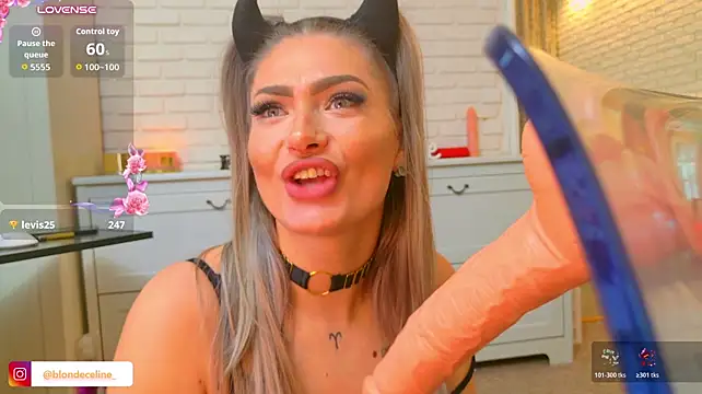Blonde_Celine - 2 Dildos Play 🥒🍆❤️