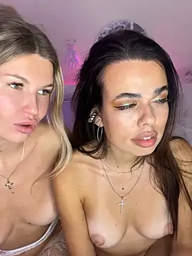 AngelMiaM - BJ 2 dildos in pussys naked