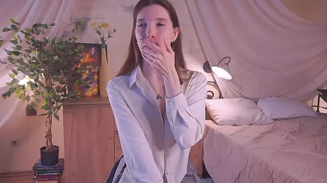 MarinSabine - Eye contact + stick out tongue