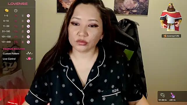 LisaAsianFlower - caresing bare boobs