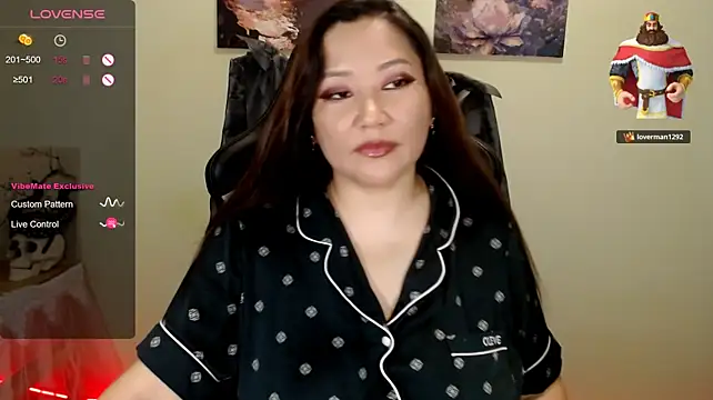 LisaAsianFlower - caresing bare boobs