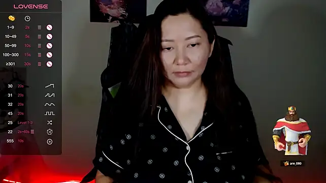LisaAsianFlower - caresing bare boobs