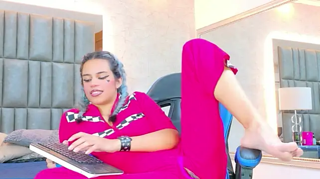 AlanaHouston - Footjob with Black XL Dildo