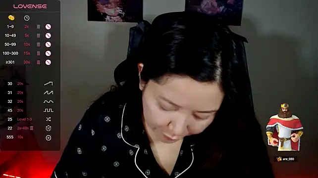 LisaAsianFlower - caresing bare boobs