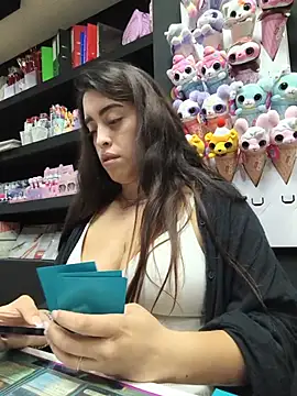 MissNyraSecret - Off top in public in work store