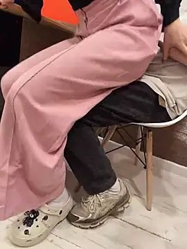 SiaLater - Suck dildo under table behind dude in BK