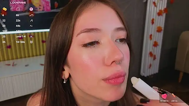 Tinyanie - Squeez tits palying with my pink pipples