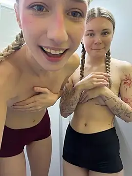 Lia-see-ya - Lia and Mia show panties in WC 🫣