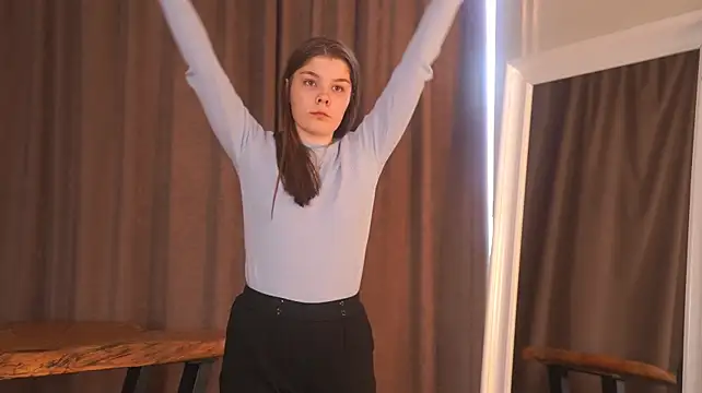 AshelyGulden - Doggy pose on the table