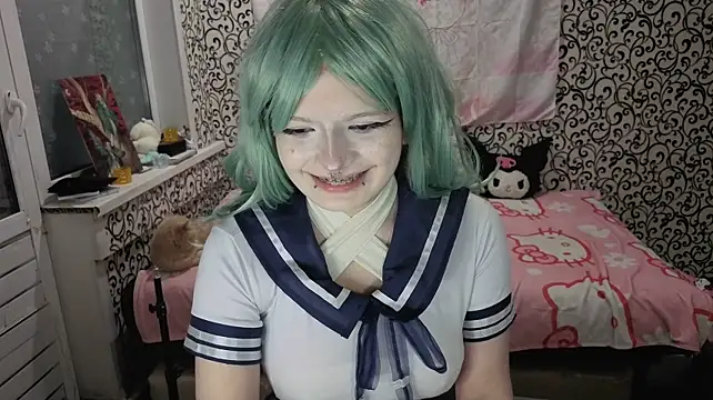 PinkMilky - salivia on boobs<3