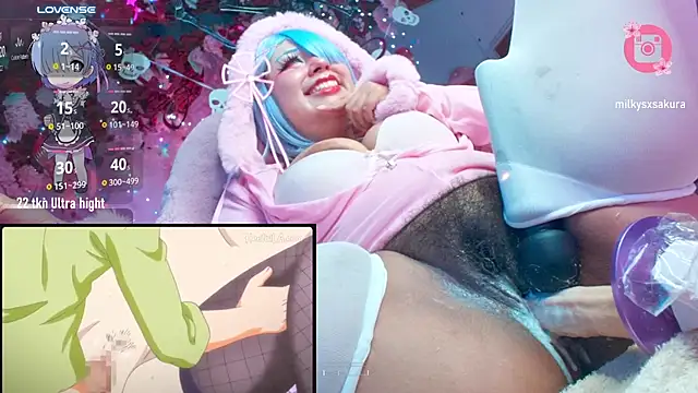 MilkyXSakura - Ctr 5 min machine boobs out🩵