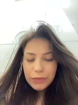 Chloe__Moon - Take off skirt with door open in man wc