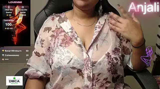 -Naughty-Anjali- - Topless and ice cube on nipple💋❤️😘
