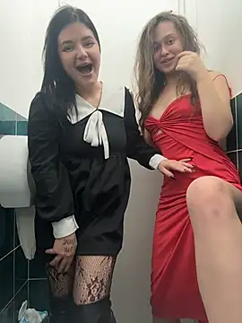 Double_troubles - BOTH girl remove dress 1m💦in BAR