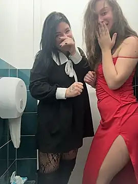 Double_troubles - BOTH girl remove dress 1m💦in BAR